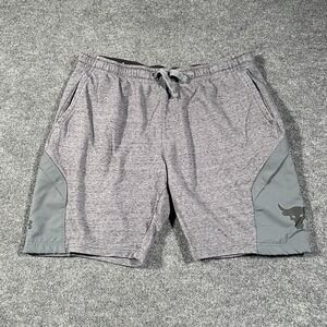 Under Armour Project Rock Fleece Terry Gym Training Shorts Mens 2XL Cargo Pocket